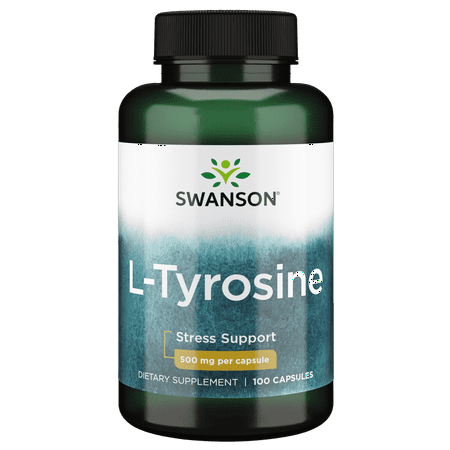 Swanson L-Tyrosine, Helps Maintain Healthy Mental Function & Alleviate The Effects Of Stress, 100 Capsules