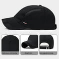 thumbnail image 3 of Unisex Quick Dry Cotton Sun Hat Baseball Cap Snapback Hats Mesh DARK GREY, 3 of 8