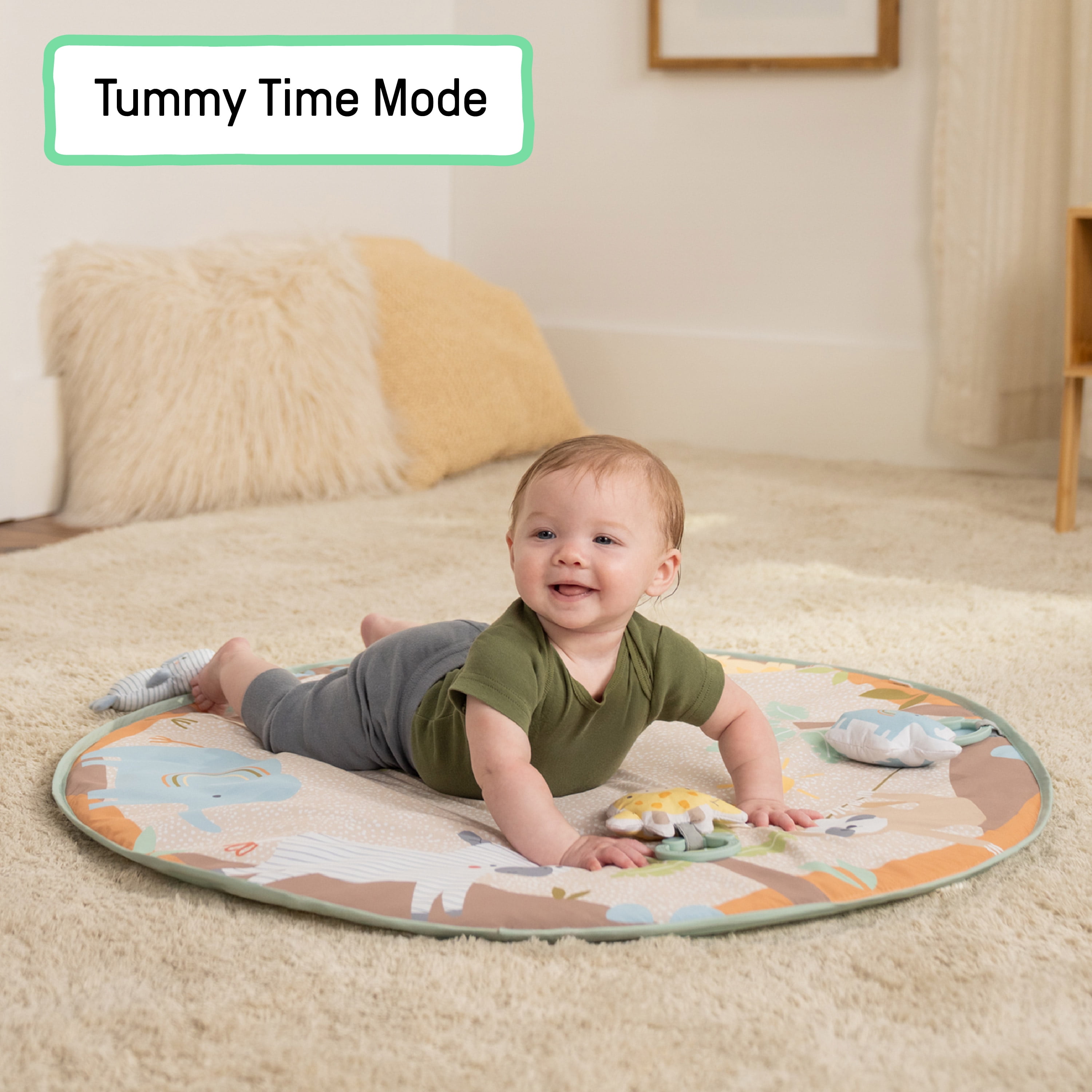 Ingenuity Wonder & Wood Wooden Toy Arch & Play Mat