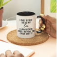 thumbnail image 5 of YouNique Designs Son Coffee Mug, 11 Ounces, Funny gifts from Mother to Son, Dad to Son Gifts, Best Son Ever Gifts (Black Handle), 5 of 5