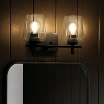 Luxury New Traditional Bath Light, 8.5H x 14.625W, with Contemporary Style, Midnight Black, UHP4209 by Urban Ambiance