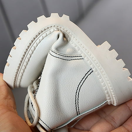 

Gubotare Baby Sneakers Baby Boys Girls Snow Boots Soft Sole Anti-Slip Winter Warm Booties White 4.5 Years