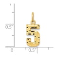 thumbnail image 4 of FB Jewels 14K Yellow Goldy Casted Small Diamond Cut Number 5 Charm, 4 of 4