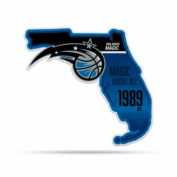 Rico Industries Basketball Orlando Magic Classic State Shape Cut Pennant - Home and Living Room Décor - Soft Felt EZ to Hang