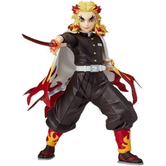 New Shinjuro Rengoku, 20CM/7.9INCH Kimetsu No Nichirin Sword Statue Cartoon Statues PVC Collectible