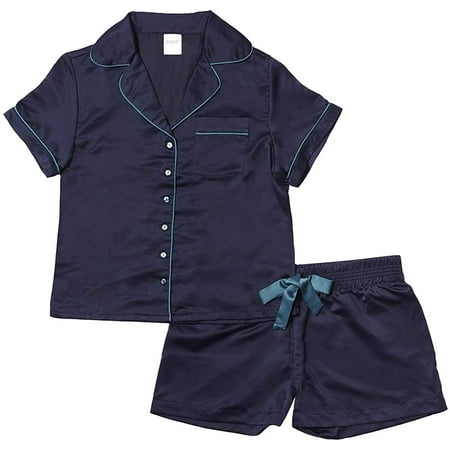 

essie Sleepwear Womens Pajama Set - Crew Tee and Dolphin Hem Shorts Set Nightwear Sexy
