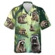 thumbnail image 2 of Camisas de mapache kawaii para hombre, blusas de playa con estampado 3D de animales lindos, blusas casuales de manga corta con solapa y botones para vacaciones, 2 of 5