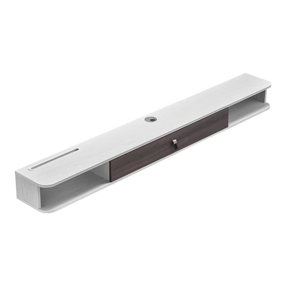 Soporte de TV flotante VEVOR, centro de entretenimiento de pared de 183 cm con orificio para cable, estante flotante moderno con gabinete de almacenamiento