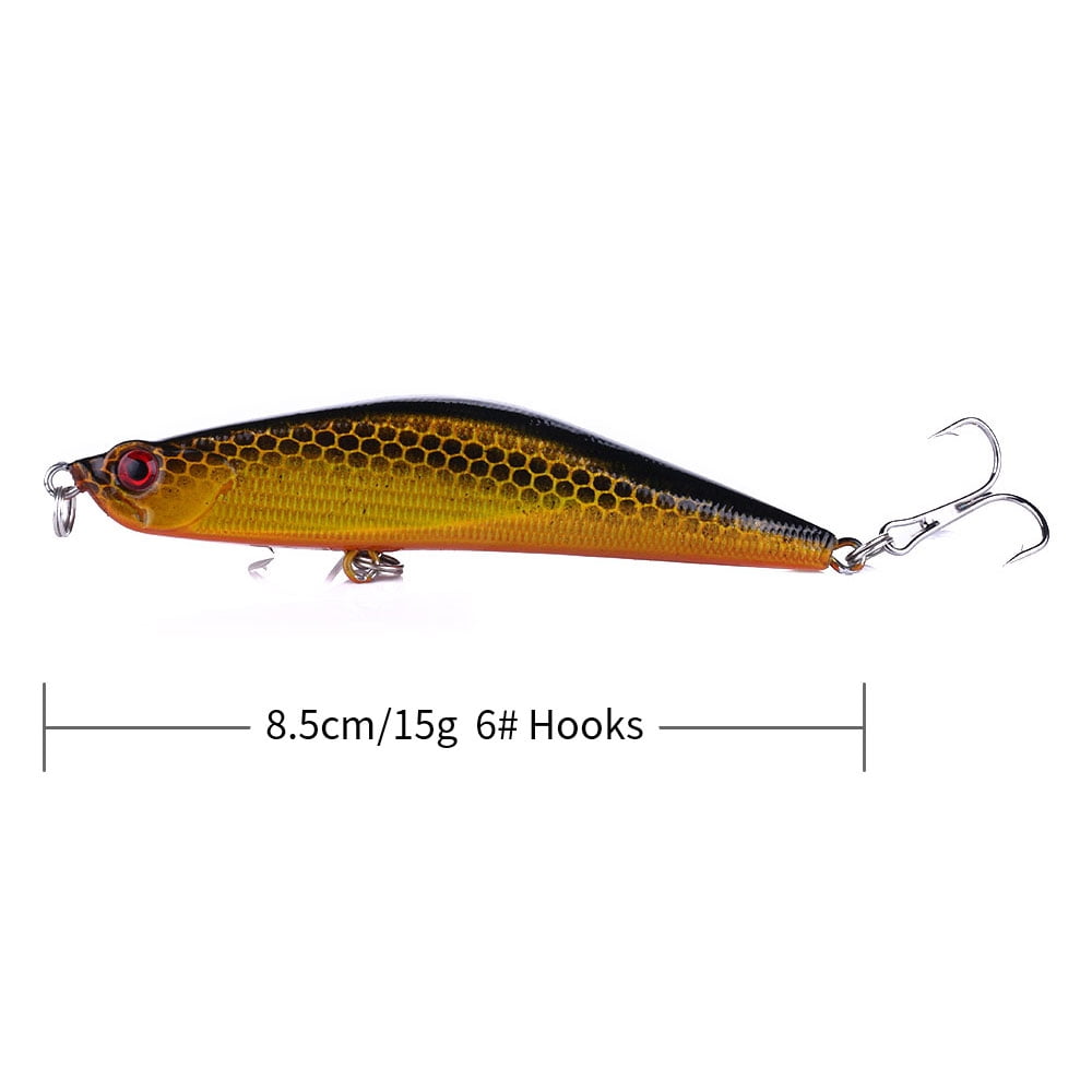HENGJIA Fishing Lures for Bass, 5PCS Fishing Pencil Popper Lures Topwater Pencil Lures Sinking Hard Bait Pencil Popper Lure Surf Fishing Lures Pencil Lure