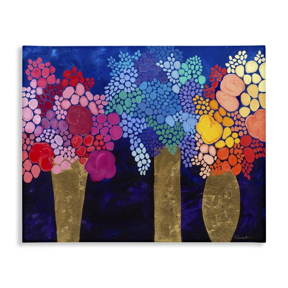 Stupell Industries Art Deco Abstract Colorful Bouquets Canvas Art, 30 x 24, by Ruth Fromstein