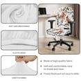 thumbnail image 7 of SCRAWLGOD Cardinal Branch Leaf White 2 PCS Stretch Office Chair Slipcover Comfy Breathable Rotating Chair Cover Washable Stain Resistant Split Chair Protective Slipcover, 7 of 7