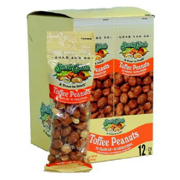 Product Of Snak Club, Tube Toffee Peanuts, Count 12 (2 oz) Snacks
