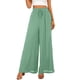 thumbnail image 1 of Pantalones de verano de pierna ancha para mujer, cinturón elástico, pantalones de falda larga de cintura alta y pierna ancha para mujer, 1 of 5