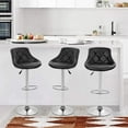 thumbnail image 2 of BestOffice Counter Height Bar Stools Set of 2 Bar Stools Swivel Stool Height Adjustable Bar Chairs with Back PU Leather Swivel Bar Stool Kitchen Counter Stools Dining Chairs, 2 of 9