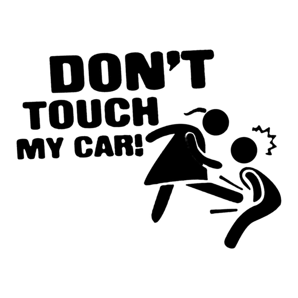 Car Decal PET Reflective Car Sticker Waterproof Decoration Auto Decal Waterproof Car Warning Window Poster, Black