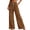 Coffee, variant on Leopard Print Pants for Women High Waisted Wide Leg Pants Drawstring Lightweight Casual Trendy Trousers
