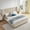 Khaki, variant on King Size Lift Up Storage Bed, Chenille Upholstered, Wingback Platform Bed Frame, Hydraulic Gas Lift, Under-Bed Storage, No Box Spring Needed, Bedroom, White