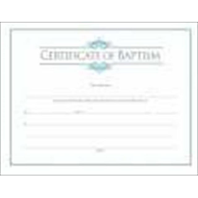 Broadman Holman 04571X Certificate Baptism With Blue Foil Emboss