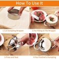 thumbnail image 3 of Juego de 8 Uds. Para hacer dumplings, moldes de prensa para dumplings de acero inoxidable, cortador de piel para dumplings, cuchara de relleno, cortador de anillo de harina, accesorios de cocina, 3 of 5