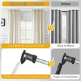 thumbnail image 5 of Widyana White Curtain Rods for Window 30 to 120 inches Adjustable 1 inch Diameter with Brackets, 5 of 7