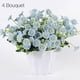 thumbnail image 4 of Ramo de novia artificial hogar sala de estar mesa decoración floral boda tela de seda ramo de flores falsas, azul lago 4 Piezas Eigraketly HA6622-02B*4, 4 of 6