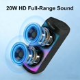 thumbnail image 2 of Portable Bluetooth Speaker, 2026 Wireless Speaker with 20W HD Loud Stereo Sound, 36H Playtime, Cool LED Lights, IPX4 Waterproof, TWS Pairing, BT5.3, Buit-in Mic, for Outdoor, Home, Party, Gift, 2 of 4