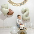 thumbnail image 3 of 40 Inch Jumbo 2 Number Balloons, 12 20 21 22 23 26 28 Numbers Balloon Birthday Decorations,Wedding, Bridal Shower Engagement Photo Shoot, Anniversary ((Cream white No 2)), 3 of 14