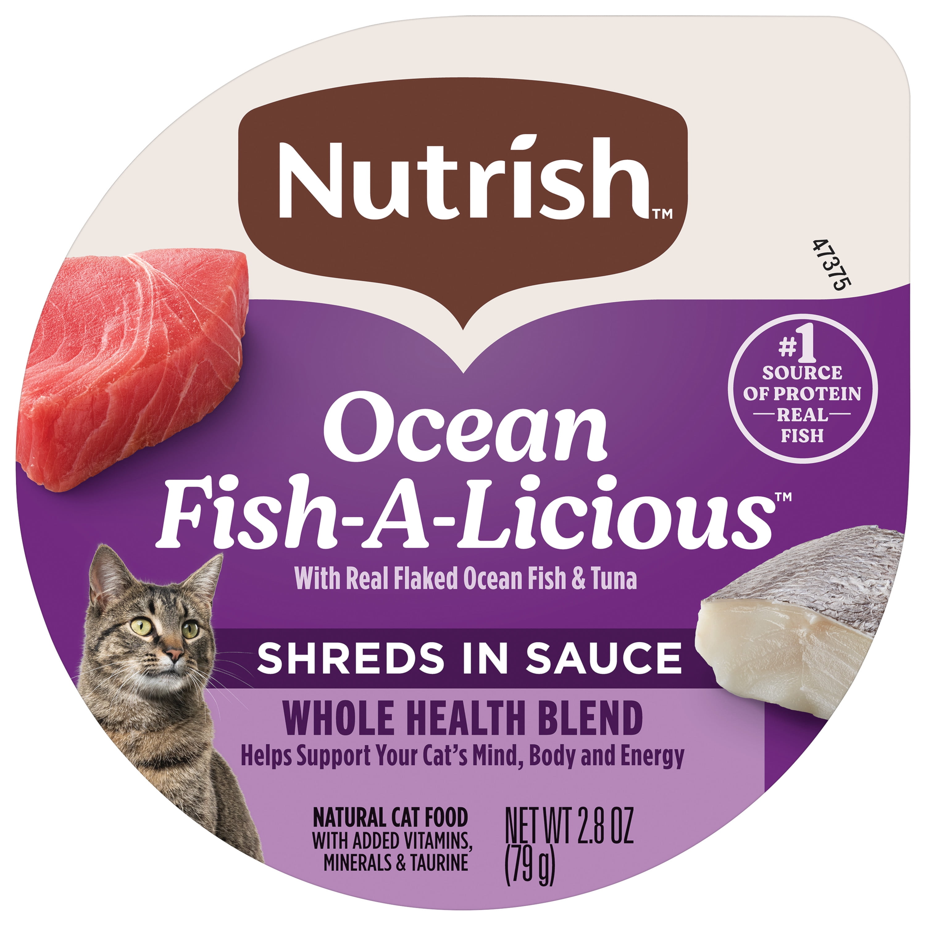 (12 pack) Rachael Ray Nutrish Natural Wet Cat Food, Grain Free, Ocean Fish-a-Licious, 2.8 oz Tub
