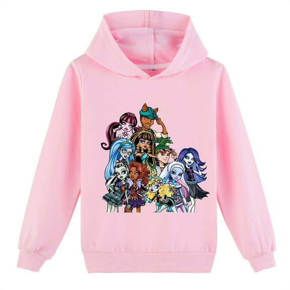 Monster High Long Sleeve Casual Lightweight Hoodies Pullover Sweatshirts Hooded for Teen(8-16 Years)