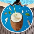 thumbnail image 3 of Toalla de playa redonda con diseño de frutas y coco para adultos, toalla de playa de microfibra de secado rápido, toallas de piscina súper absorbentes, manta de playa sin arena, 3 of 5