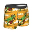 thumbnail image 2 of Rateoe Cool Dinosaur Playing Guitar Mens Boxer Briefs Poly Spandex Performance Boxer Briefs Underwear Hem Boxer Briefs - Medium, 2 of 8