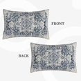 thumbnail image 4 of Boho Pillow Covers 12x20 Set of 2, White Navy Blue Carpet Pattern Outdoor Decorative Throw Pillows Ethnic Rustic Farmhouse Cushion Cases Linen Gifts for Couch Sofa Decor, 4 of 5
