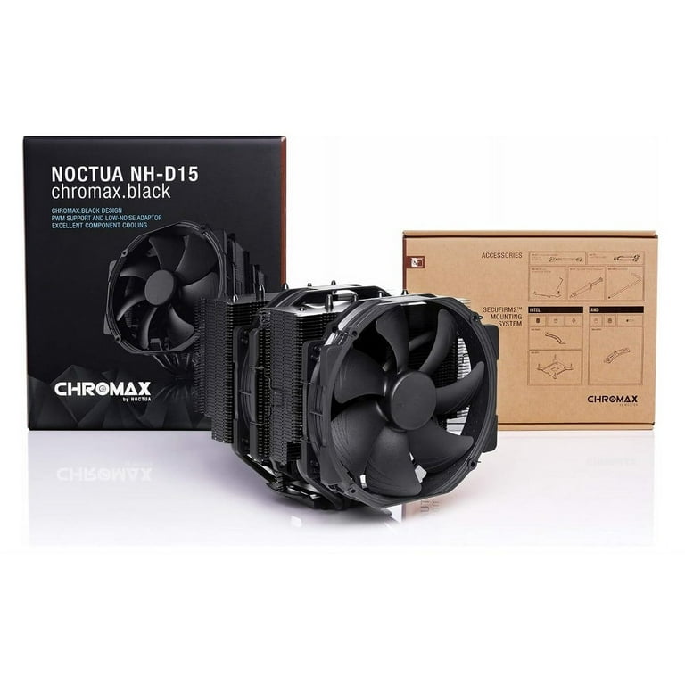 Noctua NH-D15 chromax.Black, Dual-Tower CPU Cooler (140mm, Black