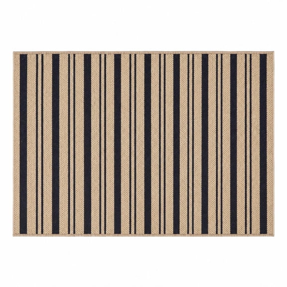 Stripe Easy Jute Rug,Ultra Thin 2x3 Outdoor Rug for Entryway,Non-Slip Washable Small Rug Modern Front Door Mat Throw Carpet for Kitchen Bedroom Porch Doorway