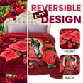 thumbnail image 3 of YHSF Korean Mink Blanket 2 Ply Thick & Soft Reversible Printed Plush Warm Cozy & Comfy Korean Faux Mink Blanket Easy Care Fade-Proof Red Rose Virgin Mary King Size 6 LB 83 in x 91 in, 3 of 4