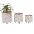 thumbnail image 3 of DecMode 8", 7", 5"H Indoor Outdoor White Porcelain Planter (3 Count), 3 of 8
