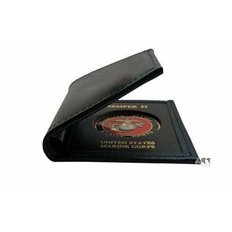 Marine Corps Wallets, Officially Licensed United States Military Genuine Leather, US Marine Corps