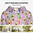 thumbnail image 4 of Daiia Different Avocados Pattern Women's Fashion Hoodies & Sweatshirts with Kangaroo Pocket Hooded Sweatshirt with Eye-catching Drawstrings-Large, 4 of 7