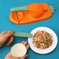 thumbnail image 3 of 2 In 1 Dumpling Maker, Kitchen DIY Manual Dumpling Maker Mould, Kitchen Dumpling Making Tool Dumpling Skin Maker, Dumpling Skin Pressing Dough Presser Maker Tool Mold for Home Kitchen (Orange), 3 of 5