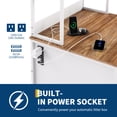 thumbnail image 3 of 70" Automatic Litter Box Enclosure Furniture, Cat Robot 4 Litter Enclosure Cabinet with Shelves, Built-in Power Outlet,White, 3 of 6
