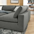 thumbnail image 4 of Modular Sectional Deep Sofa Set, Grey Gray, Fabric, Modern Contemporary, Living Lounge Cafe Room Hotel Lobby Hospitality, 4 of 10