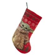 Kurt Adler Star Wars Baby Yoda Multi-color Christmas Stocking, 19"