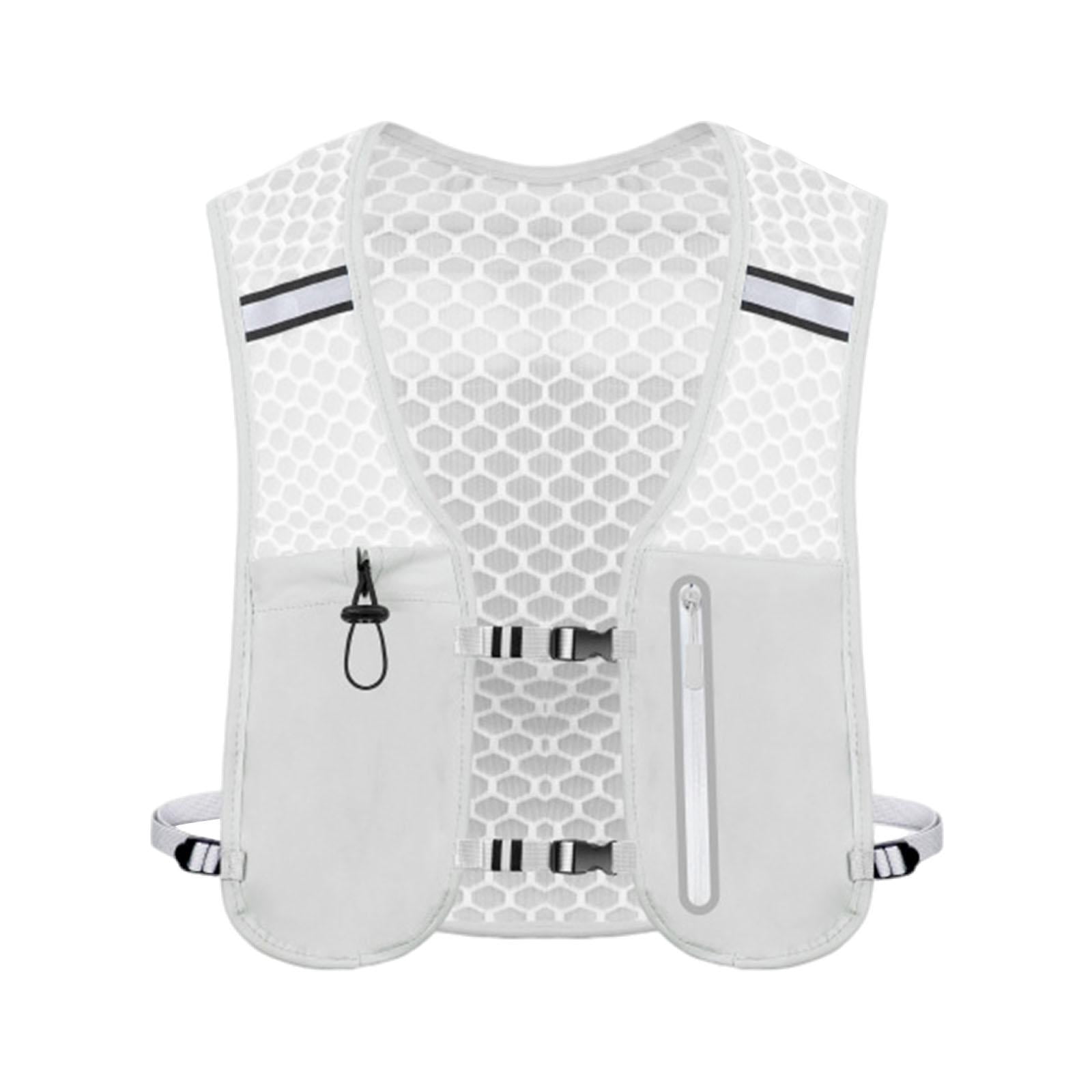 QccHieUs Running Vest Pack 2 L with Adjustable Waistband Outdoor Sports Bag for Women Men gray