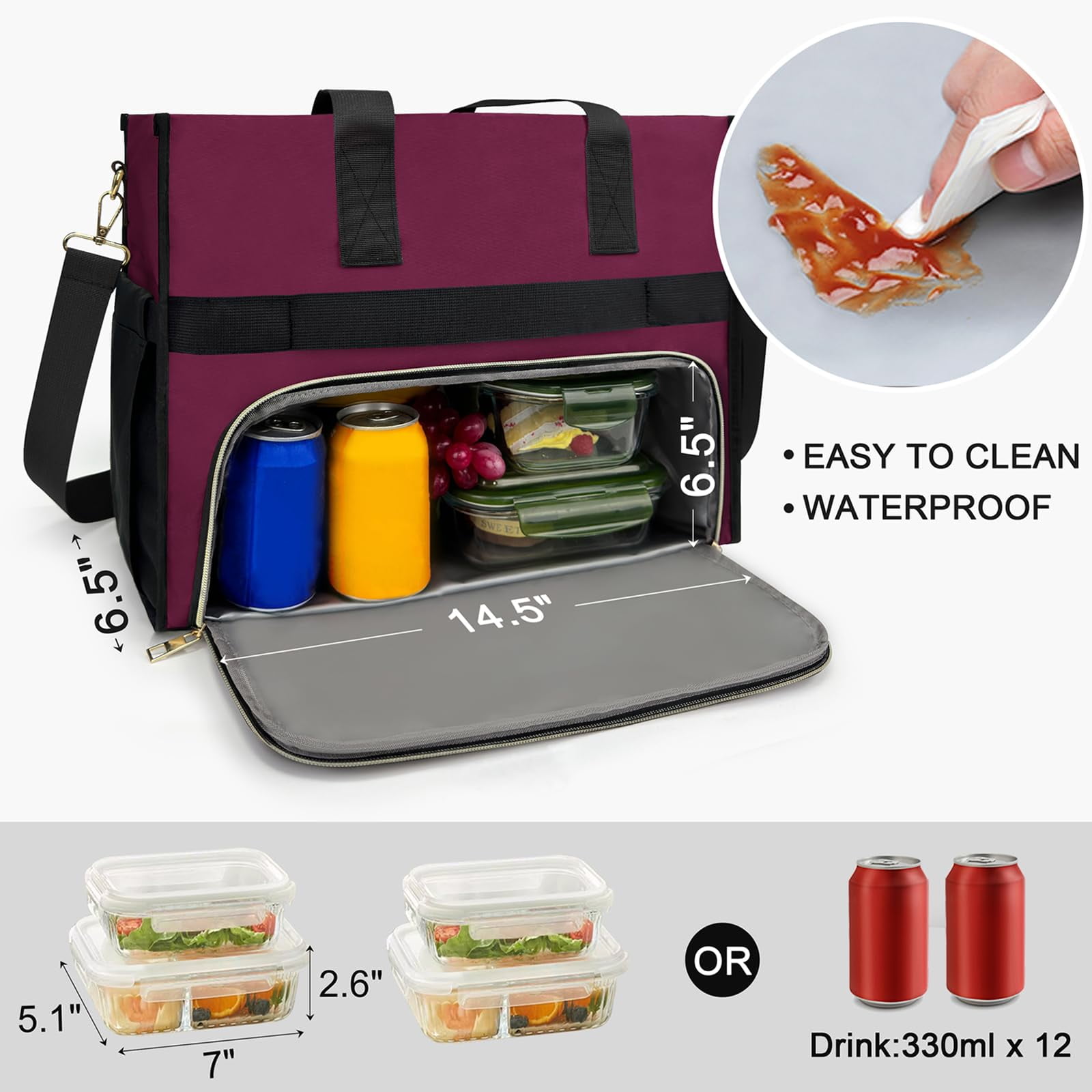 Pasman Female Polyester Reusable Lunch Totes