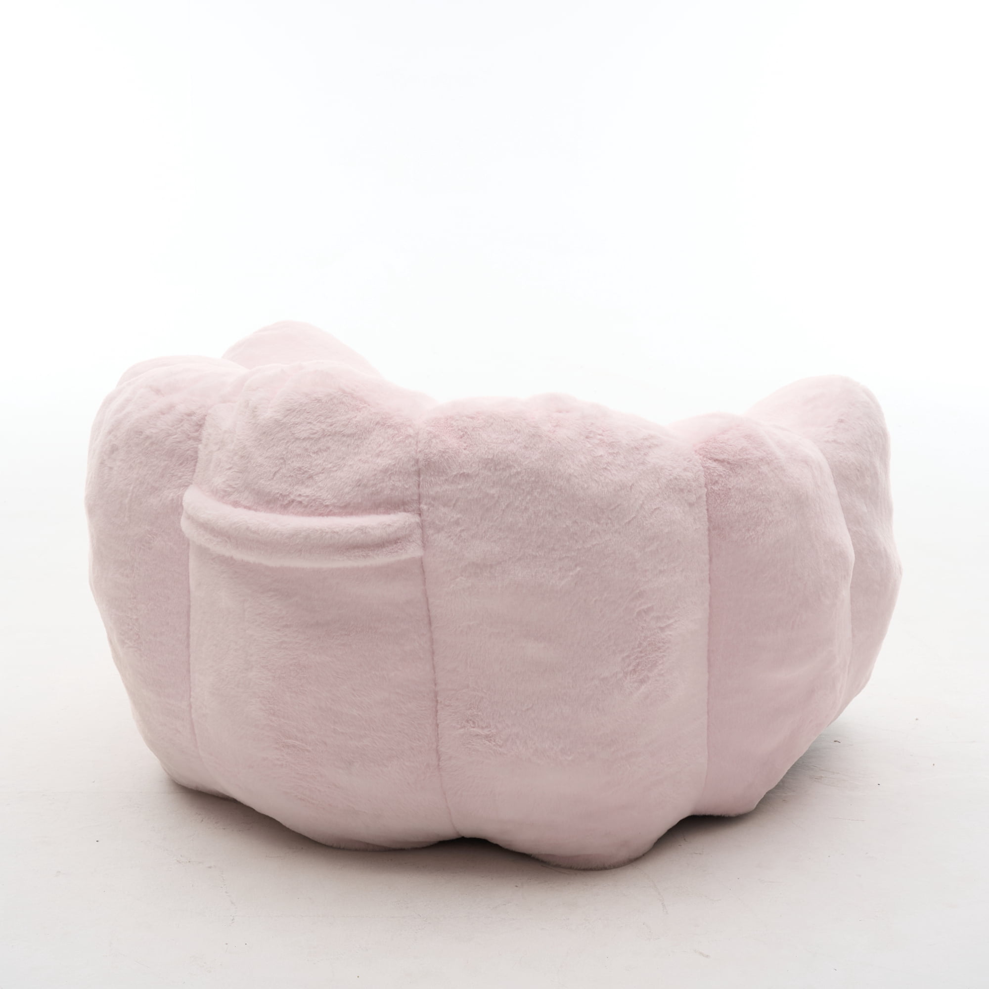 Leumius Large Lazy Sofa Chair, Comfortable Velvet Fabric Large Petal Sofa for Bedroom, Living Room and Gaming Pink