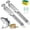 2PCS, variant on 2-in-1 Stainless Steel Fish Scaler + Ginger Grater - Fish Scaler Remover with Sawtooth Fish Scale Scraper, Heavy Duty Manual Fish Descaler Tool with Hanging Handle for Kitchen Cooking (1PCS)