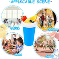thumbnail image 4 of Slushie Cup, DIY Slushy Maker Cup, Frozen Magic Squeeze Cups for Juice Milk Yogurt Ice Cream Make, DIY Smoothie Cooling Cups with Lid & Straw for Kids Friends Family (Blue), 4 of 8