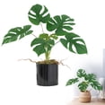 thumbnail image 2 of SSNTSY 15" 1pc 6 Bundles Fake Monstera Leaves with Pot Artificial Tropical Palm Leaves Tree Faux Swiss Cheese Floor Plants Faux Plants Indoor for Home Office Living Room Decor, 2 of 8