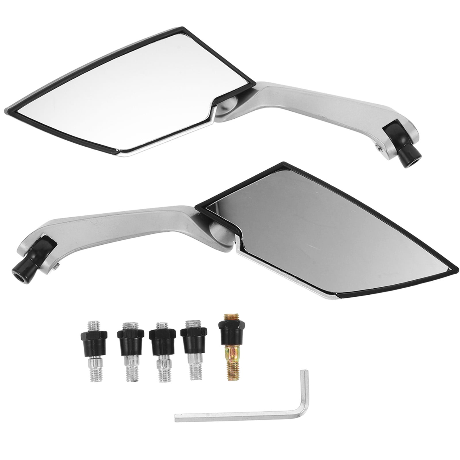 ITSELFER 1 pair of Universal Motorcycle Rear View Mirrors for Electric Bikes Scooters Handlebar Mount Side Mirrors Safety Mirrors for Motorbike