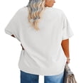 thumbnail image 2 of LEEYNEER Women Plus Size T Shirts Oversized Half Sleeve Tunic Top, 2 of 3